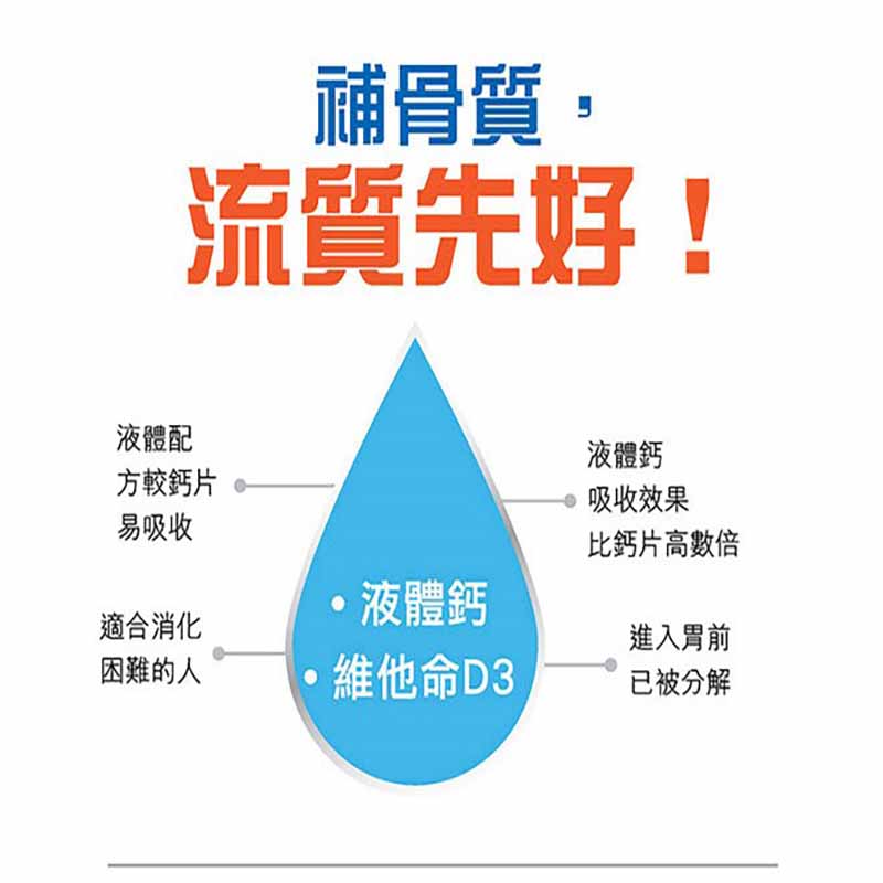 医之选液钙健(强化骨质配方)强骨骼牙齿肌肉维他命D3促进钙质吸收