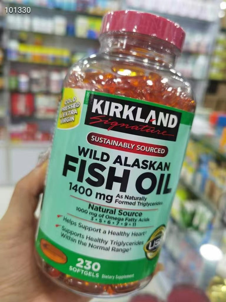 American Kirkland Alaska Deep Sea Fish Oil 1400mg + Omega 1000mg 3,5,6,7,9,11, 230 capsules [2-day delivery]