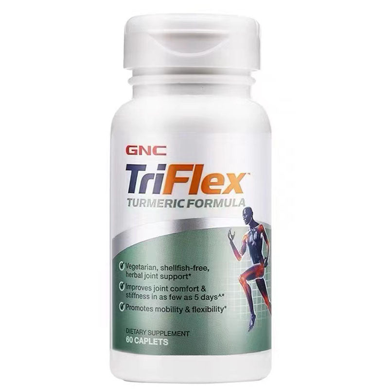 GNC TriFlex TURMERIC FORMULA turmeric herbal formula 3 active joint formula 60 capsules (no shellfish, suitable for vegetarians) 