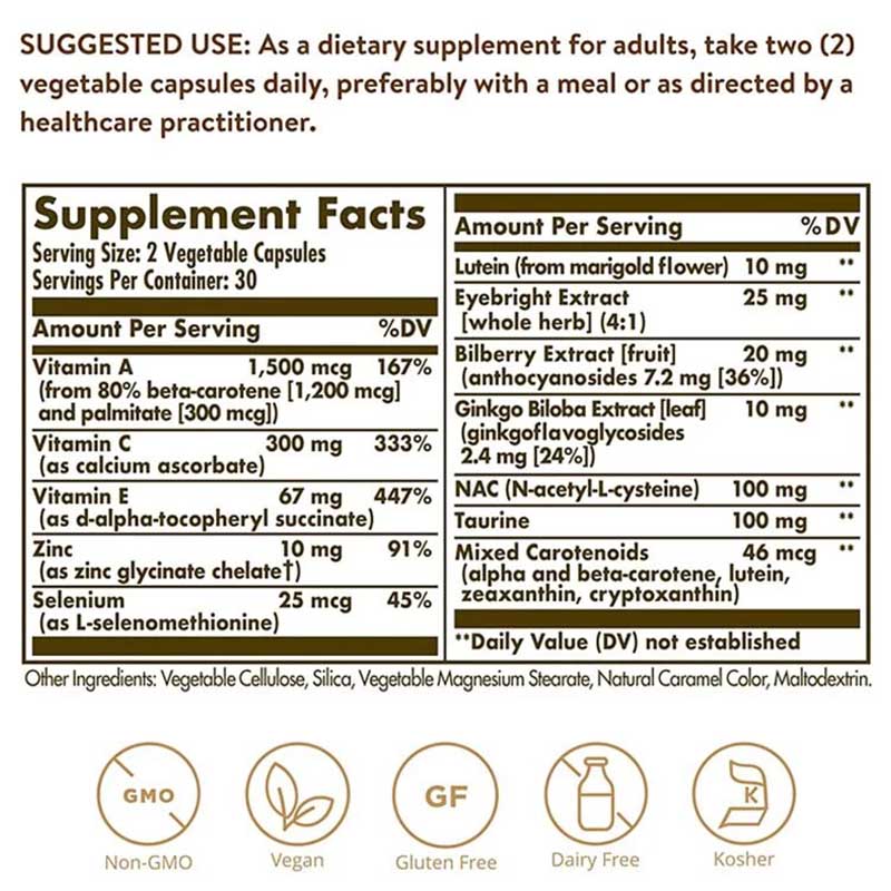 美國Solgar 葉黃素護眼保養保健 60粒素食膠囊 EXP 9/2025