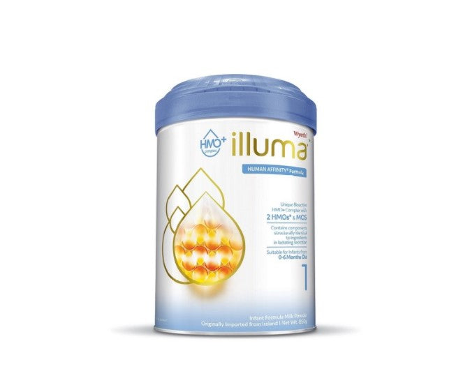 Illuma Affinity Human Formula 1 Stage 850g Developed for your baby ILLUMA? 1 newborn infant formula containing active HMO+ Complex, used when breastfeeding is not available