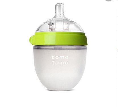 The American version of Comotomo can be so much a single full silicone feeding bottle 250ML imitation breast milk pink and green optional, please specify the color when ordering