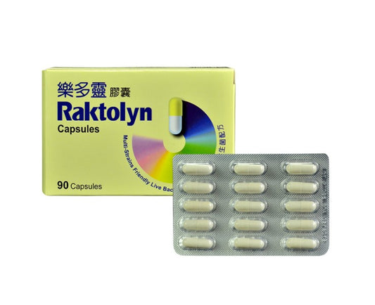 Italian Raktolyn Probiotic Capsules 90 Capsules Adult Constipation Stomach Flatulence Indigestion Skin Problems Eczema Obesity Unacceptable