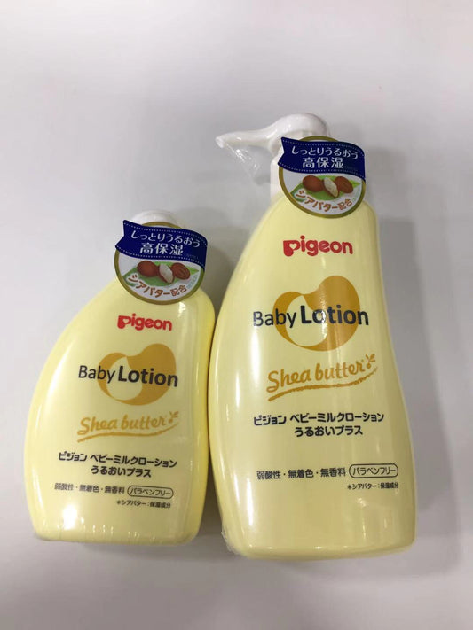 Japan's local version Pigeon Pigeon lotion baby body lotion shea butter formula high moisturizing winter non-drying 300M L available for pregnant women