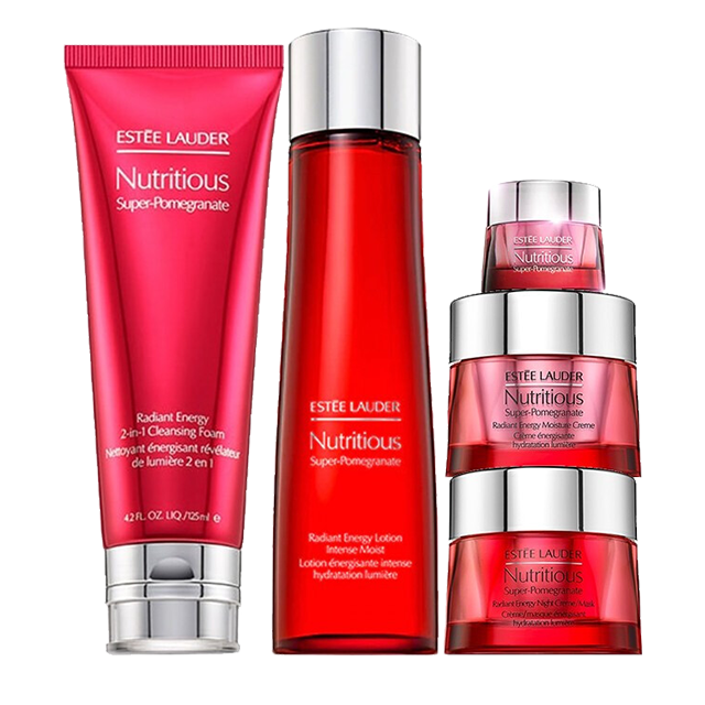 American Estee Lauder red pomegranate 5-piece set cleansing 125ml + water 200ml + night cream 50ml + night cream 50ml + eye cream 15ml