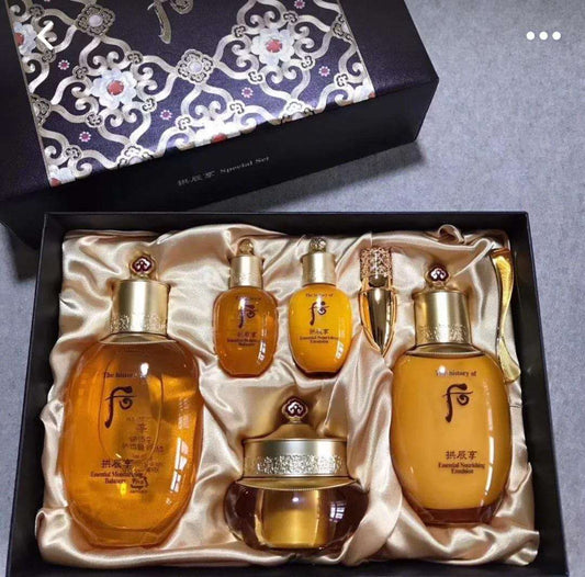 Korean whoo Hougongchenxiang Qijin Set (6piece) Moisturizing, lifting, firming, moisturizing, anti-wrinkle and anti-wrinkle