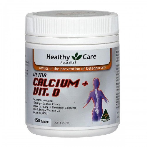 Australia Healthy Care Calcium Citrate Tablets + VD Vitamin D 150 Capsules