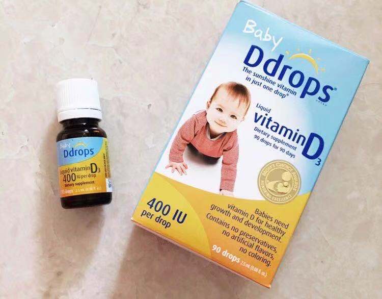 American DdropsD3, promotes baby growth and calcium absorption, essential for babies born 15 days old, can supplement calcium without sun exposure.