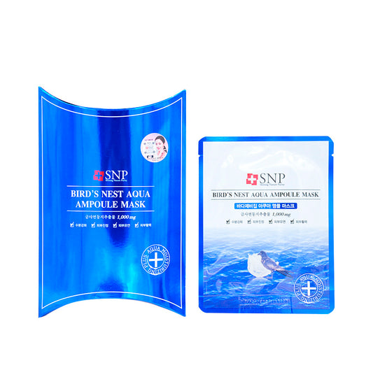 Korea SNP Ocean Bird's Nest Reservoir Mask (10+1) Sheet 70% Bird's Nest Essence, deep hydration, cell repair