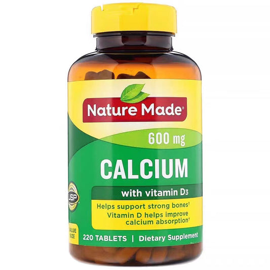 American Nature Made600mg tablet, 220 capsules containing D3 calcium supplement must have VD in order to absorb it well! Suitable for calcium supplementation during pregnancy and lactation, the elderly, teenagers, children, adults