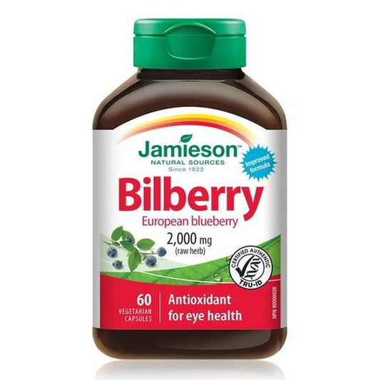 Jamieson - Bilberry Extract, Eye Health 60 Capsules