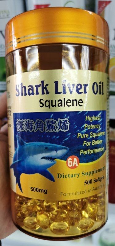 Australia Shark Iiver oil deep sea squalene fish oil 500 capsules