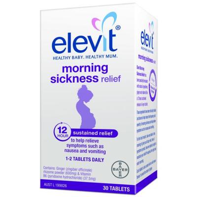 Elevit Elevit relieves morning sickness tablets 30 tablets for 12 hours to continuously relieve nausea and vomiting, effectively reducing the degree and frequency of morning sickness for expectant mothers abc