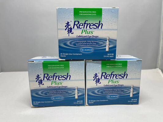 Refresh Plus?亮视泪水含补湿因子CMC0.5%，可修复角膜细胞