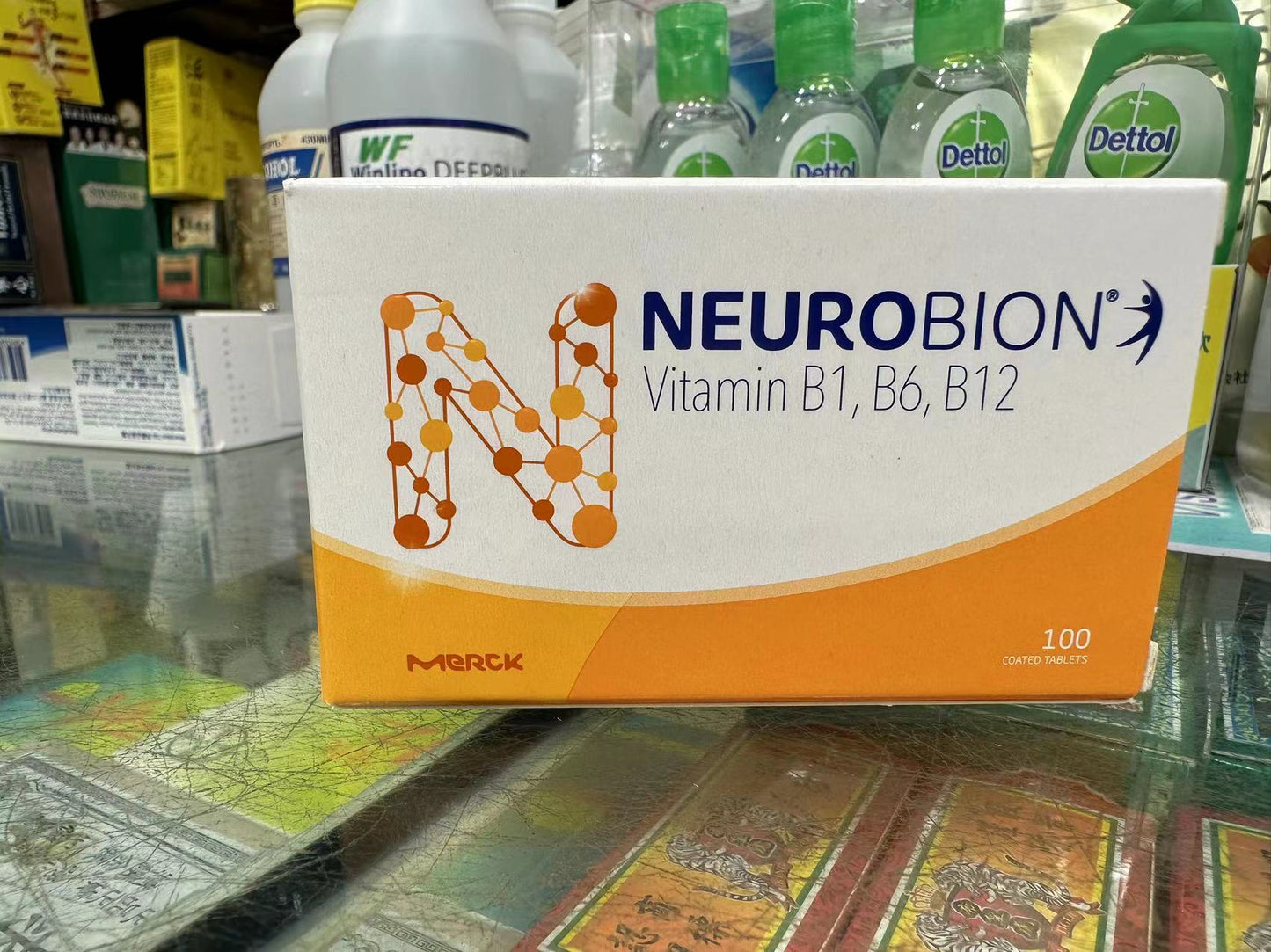 2 boxes of free shipping Neurobion - Vitamin B complex 60 capsules - B1, B6, B12 (repair damaged nerve lines, relieve back pain, shoulder, neck and shoulder pain, hand paralysis Leg numbness, tingling sensation) 